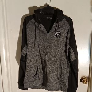Men's Gray and black hoodie, new with tags medium.
